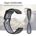 Pikkukuva 5 / 5: Garmin Forerunner 735XT/235 Rannekkeen Vaihto - Silikoninen Urheiluranneke Forerunner 235/230/620/630/735XT (musta, hopeinen solki)