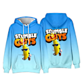 Pikkukuva 2 / 3: Stumble Guys Barn 3D-tulostettu huppari taskulla, pitkähihainen, lasten Halloween- ja joululahja