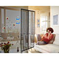 Miniatyrbillede 2 af 5: Myggenet Døre Net Gardin Mesh til at holde fluer og insekter ude, Flyscreen franske døre, Dobbeltdøre Magnetiske ScreenFly-døre Black Black 80*220CM