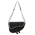 Miniatyrbillede 1 af 6: Dametaske Trend højkvalitets tyk kæde Bright Diamond Luksus Designer Crossbody-tasker Mode Sadeltaske Type Type 1 L21cm W14cm H6cm