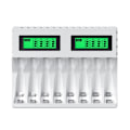 Miniatyrbillede 1 af 5: Batterilader med LCD-display, intelligent til AA/AAA NiCd NiMh genopladelige batterier, lader til aa aaa Hvid White 0.14