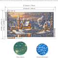 Miniatyrbilde 2 av 5: Julegave Diamantmalingsett for Voksne Vinter DIY 5D Diamantkunstsett Snølandskap Edelstenskunst Håndverksett for Hjemveggdekor Gaver 16x28 tommer
