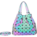 Miniatyrbild 1 av 4: Fashionabla Geometriska Damhandväska Axelväska Självlysande Väska Holografisk Reflekterande Väska