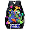 Miniatyrbild 1 av 6: Rainbow Friends Ryggsäck - Skolryggsäck för Studenter med Laptopfack B