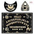Miniatyrbilde 1 av 9: Divinasjonspendelbrett i tregravert magisk tavle Ouija Boa - Perfekt 5