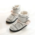Miniatyrbillede 4 af 4: Tøfler Dame Tøfler Støvler Indendørs Bomuld Booties Damer Slip On Hjemmesko Varme Pelsforet Behagelige Vinter Hjemmesko EU Størrelse 39-40 39-40