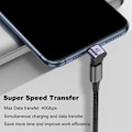 Miniatyrbild 4 av 8: 40 Gbps USB C-adapter 90 graders USB C-förlängare rät vinkel PD 100 W snabbladdning för Steam Deck Switch Laptop MacBook
