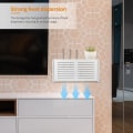 Miniatyrbild 4 av 4: Wifi Router Förvaringslåda Väggmonterad Trådlös Panelhylla Pluggbräda Fäste Kabelorganisatör Hem D Vit