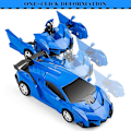 Miniatyrbild 4 av 6: Fjärrstyrd bil, transformerande RC-bil för pojkar 2 i 1 transformerande robot-RC-bil - Perfekt