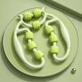 Miniatyrbilde 5 av 11: Dypvevsmassasjerulle 9-hjuls muskelrulle for ben og armer avslapning[YD] Green