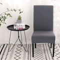 Miniatyrbilde 3 av 5: Spisestuestoltrekk Sett med 4 eller 6, Stretch Avtakbare Vaskbare Spisestolbeskyttere Dekorasjon Slipcover Setetrekk for Hotell grå grey 6pcs