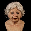 Miniatyrbild 1 av 3: Halloween latexmask - Gammal man dekor realistisk ansiktsmask för mänsklig rynka Mask-a