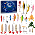 Miniatyrbillede 1 af 4: Fiskekalender 2024 - Sæt med fiskegrej til voksne mænd og drenge (24 stk)