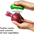 Miniatyrbillede 3 af 5: Multifunktionel grøntsagsbørste, kartoffelbørste, frugtbørste rosa