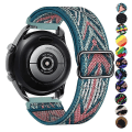 Miniatyrbillede 2 af 5: Nylon til Samsung Galaxy Watch 4/classic/46mm/active 2/gear S3 Justerbar elastisk armbånd Sort 22mm