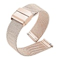 Miniatyrbillede 1 af 5: 121314151617182022mm Milanese Loop Lynkoblings Armbånd i Rustfrit Stål til Mænd Kvinder Mesh Metal Udskiftningsarmbånd Urrem Rose guld Rose gold 22mm