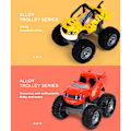 Miniatyrbild 2 av 5: 2023 Blaze Monster Machines 4-Pack Pressgjutna Metallbilar med Tryckfunktion för Barn 3+[YDE]