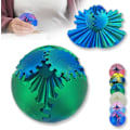 Miniatyrbillede 1 af 5: 3D-trykt tandhjulskugle, spinnkugle eller terningformet fidgetlegetøj, tandhjulskugle, tandhjulskugle pop fidgetlegetøj, stressbold, 8 cm