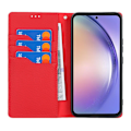 Miniatyrbillede 2 af 5: Ægte læder flip cover med pung og stativ til Samsung Galaxy A54 5G med rem