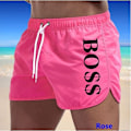 Miniatyrbilde 1 av 6: Boss Casual Fashion Strandshorts for menn Badeshorts Rose 1 Rose 1 XXL