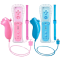 Miniatyrbillede 1 af 5: 2-pak trådløs håndkontrol og Nunchuck til Wii og Wii U-konsol - Perfekt