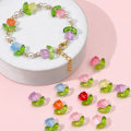 Miniatyrbillede 3 af 9: 320 stk Tulpan Blomsterperler Glas Løse Perler Håndlavede