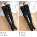 Pikkukuva 6 / 11: ATHVOTAR Lämpimät Talvitrikoot Naisille Joustavat Ohuet Fleece-trikoot Samettiset Paksut Trikoot Korkea Vyötärö Seksikkäät Bodyt Naiset SkinBlack Half 2set SkinBlack Half 2set XS