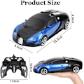Pikkukuva 2 / 7: Kauko-ohjattava auto, 1:18 Muuntuva lelu kauko-ohjattava muuntautuva auto, 2-in-1 Muuntajarobottilelu 2,4 GHz:n kaukosäätimellä Blå - Bugatti Veyron