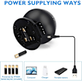Miniatyrbilde 6 av 7: Nattlampe for barn, Barn nattlampe, Stjerne nattlampe, Nebula stjerneprojektor 360 graders rotasjon - 4 LED-lamper 12 lysfarger Black