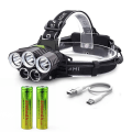 Miniatyrbilde 1 av 4: Kraftig oppladbar hodelykt, 10 000 lumen 6 moduser LED
