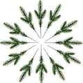 Miniatyrbilde 2 av 5: 30 stk 10,24 x 3,94 tommer Kunstig Granbar Grønne Blader Nålkrans Grønne Planter Krans Nålkrans Julepynt