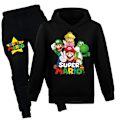 Pikkukuva 1 / 3: Poikien Super Mario Huppari ja Housut 2-osainen Set Musta black 140cm