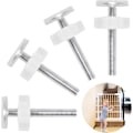 Miniatyrbilde 1 av 4: 4 stk trykkbeslag for trapp- og dørgrinder Baby Gate M10 Baby Safety Gate festepinner, hvit