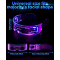 Miniatyrbillede 3 af 5: LED-Briller - Selvlysende Briller Cyberpunk Futuristisk Neon Rave DJ