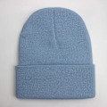 Miniatyrbild 1 av 6: Unisex Solid Beanie - Höst & Vinter - Ullblandning - Mjuk & Varm - Stickad Mössa - Herr & Dam - Skullcap - Gorro - Skidmössa - 24 Färger Sky Blue
