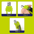 Miniatyrbilde 6 av 7: 3-pakks nesetrimmer, øretrimmer og øyenbryntrimmer, erstatningshoder kompatible med QP2520 QP2630 QP2724 QP2834 barbermaskin