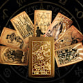 Miniatyrbillede 4 af 8: Luksuriøs guldfolie Tarot Oracle Card Divination Fate høj kvalitet Gold Gold one  size