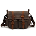 Miniatyrbild 1 av 5: Canvas Axelremsväska Crossbody Väska för Män Casual Väska Herrväska Grön