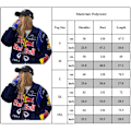 Miniatyrbilde 6 av 6: Red Bull Jakke Motorsykkelstil Fargeblokkering Trykt Casual Løs Langermet Vindjakke 2XL