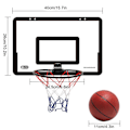 Miniatyrbild 4 av 5: Transparent Hängande Dörr Basketkorg Slagfri Basketkorg Med 1 Korgnät 4 Krokar 1 Basketboll