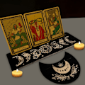 Miniatyrbillede 3 af 5: 2/4 stk. Træ Tarotkort Stativ til Hekse Divination Værktøj Display Guld 9