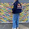 Pikkukuva 3 / 5: Racing-takki Vintage, Bomberjacka Print, F1 Streetwear -takki Y2k XXL