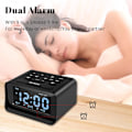 Miniatyrbild 5 av 5: Radioväckarklocka med dubbla larm, digital väckarklocka med 2 USB-laddningsportar, 0-100 % dimbar, justerbar volym, inomhustermometer (svart)