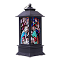 Miniatyrbild 1 av 5: Jul LED-Ljus Jesus Religiös Vindlampa för Julfest Hem Sovrum Kyrka Dekoration Nyårsgåva Nattlampor Svart
