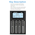 Miniatyrbillede 5 af 5: Liitokala Lii-m4 4-spores batterilader med LCD-display til 18650 26650 14500 Aa Aaa litium Nimh batteri smart lader--