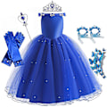 Miniatyrbillede 1 af 2: Askepot Kjole Nederdele Halloween Cosplay Kostume Børn Piger Festkjole Lang Kjole Ornament Kjole Kit 02 Kjole kit 02 Dress kit 02 110 cm
