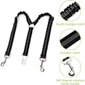 Miniatyrbillede 5 af 7: Justerbar sikkerhedssele til kæledyr med elastisk bungee-strop [YDE]