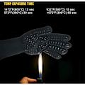 Miniatyrbilde 4 av 5: BBQ-hansker 1 par, varmebestandige ovnshansker opptil 932°F Universelle matlagingshansker for grilling og ovn, par grillhansker