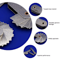Miniatyrbilde 5 av 5: 4 stk radiusmåler konkav konveks måleverktøy rustfritt stål radius filet gauge, måleområde R0.3-1.5 / R1-6.5 / R7-14.5 / R15-25