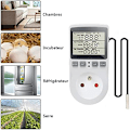 Miniatyrbilde 2 av 5: Digital termostatkontakt med temperaturkontroll for oppvarming og kjøling med sensor, LCD-kontakt temperaturkontroll timer